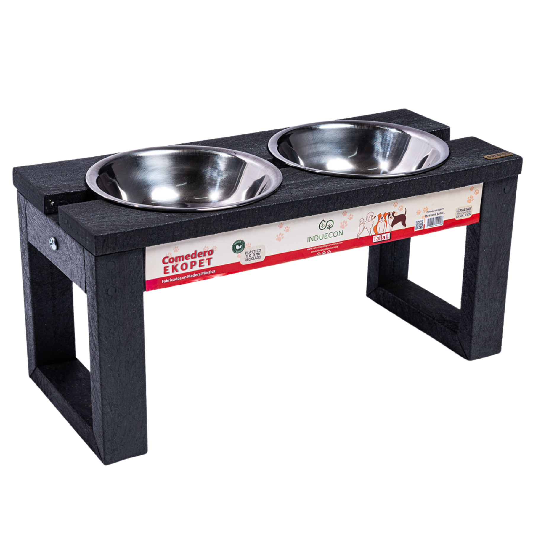 Comedero Elevado Doble Ekopet L
