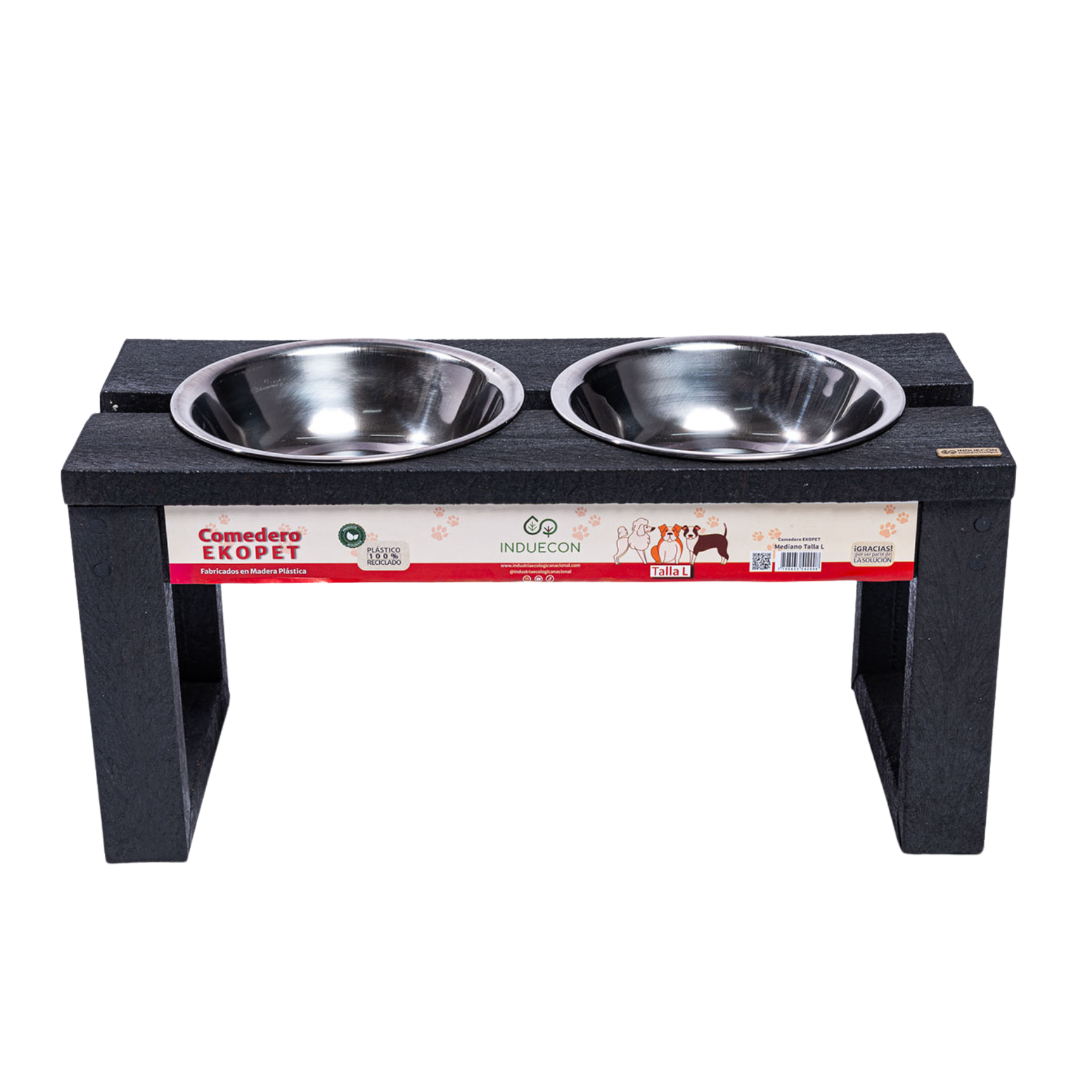 Comedero Elevado Doble Ekopet L