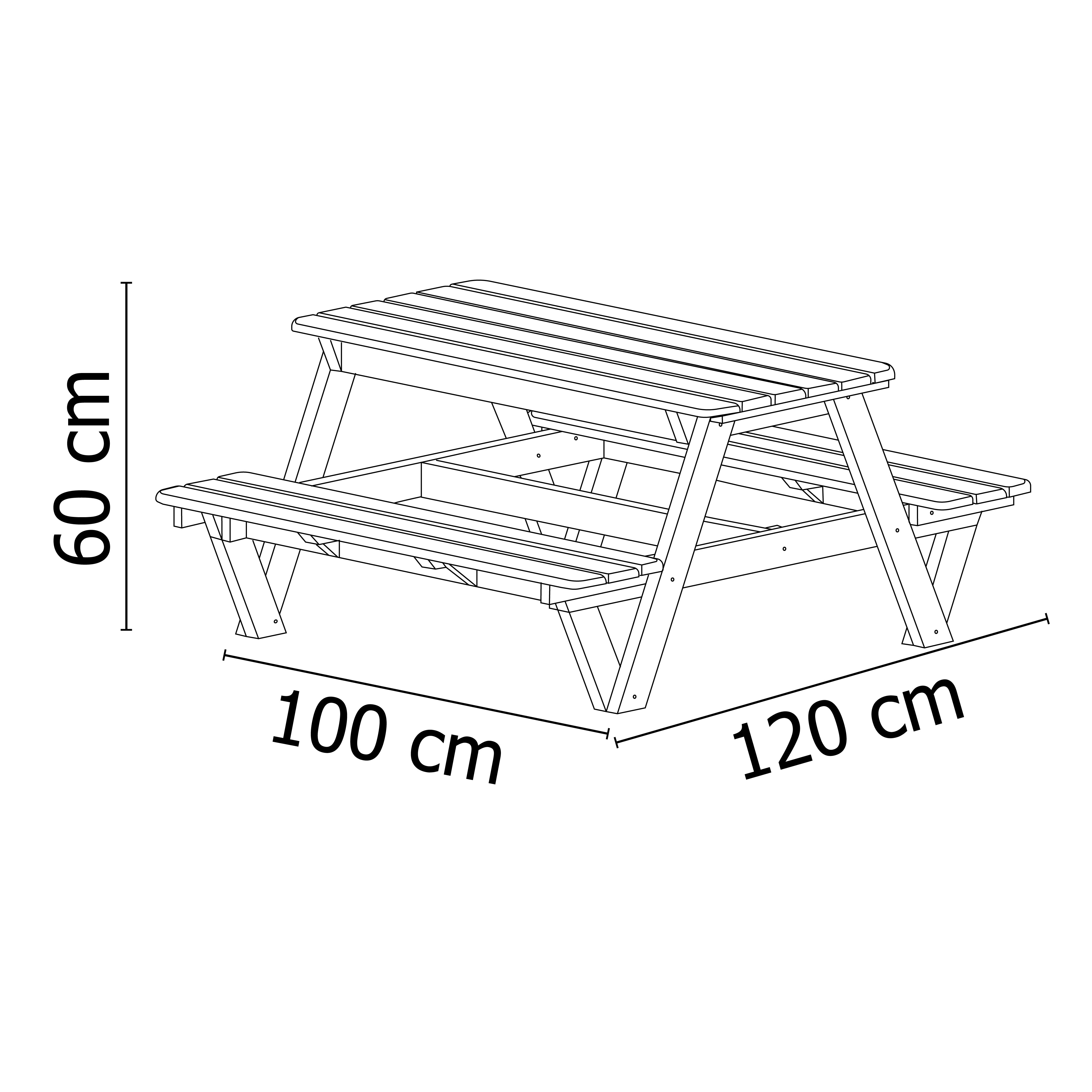 Mesa Picnic Eucalipto Niños