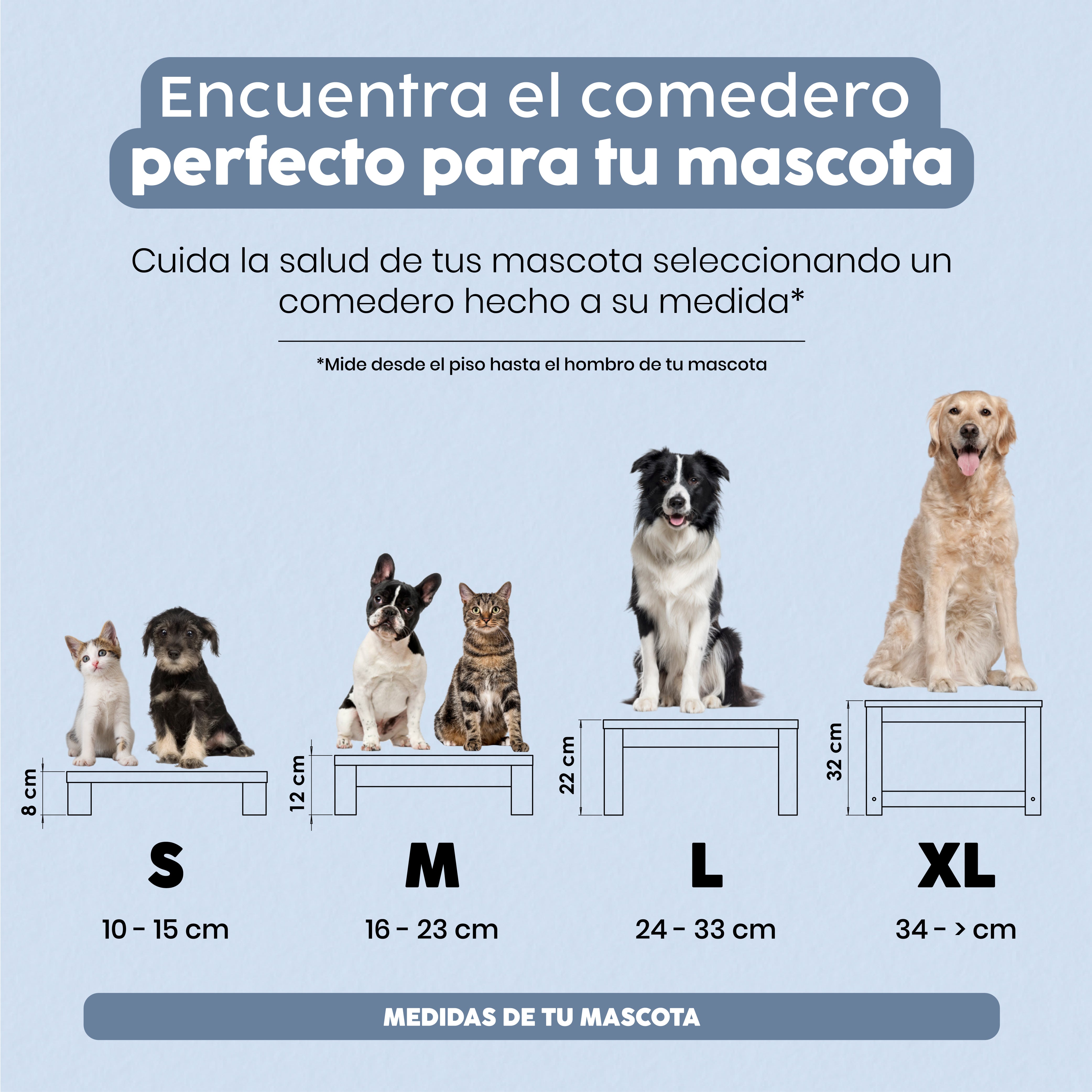 Comedero Elevado Individual Ekopet L