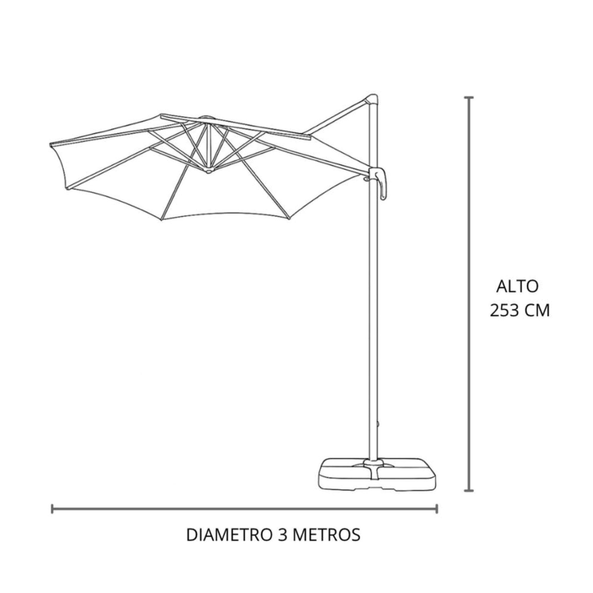 Parasol Mastil Lateral
